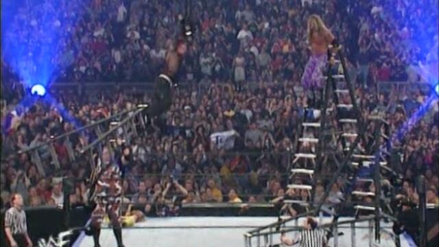 Edge and Christian vs The Dudley Boyz vs Hardy Boyz (TLC for the WWF Tag Team Championship) #2