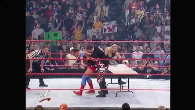 Chris Jericho & The Dudley Boyz vs Christian, Edge & Kurt Angle (Table match)