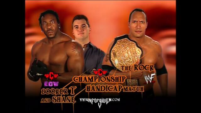 The Rock vs Booker T and Shane McMahon (Handicap match for the WCW Championship)