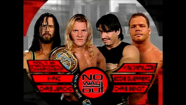 Chris Jericho vs Chris Benoit vs Eddie Guerrero vs X-Pac (Fatal 4-Way WWF Intercontinental Championship)