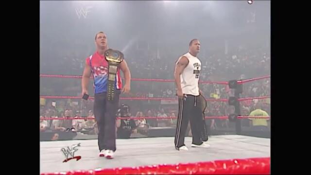 The Rock, Kurt Angle segment Shane McMahon (Raw 01.10.2001)