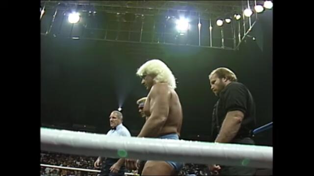 Ric Flair and Sting vs The Great Muta and Terry Funk (Thunderdome match with Bruno Sammartino as special guest referee) 1/2