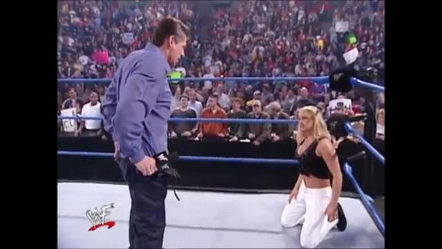 Trish Stratus and Vince McMahon Kiss my Ass club