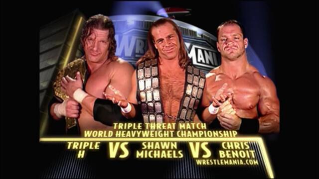 Chris Benoit vs Triple H vs Shawn Michaels (World Heavyweight Championship WrestleMania XX) 1/2