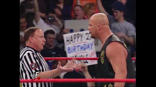WWF Chris Jericho, The Undertaker vs Steve Austin, The Rock Main Event (Raw 04.02.2002)