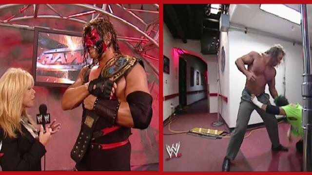 WWE Triple H and Ric Flair destroy Hurricane Raw 07.10.2002