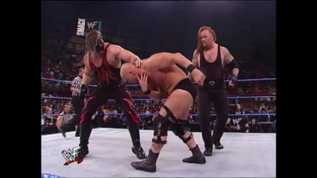 WWF Steve Austin vs Kane vs The Undertaker Triple Threat Match 04.01.2001