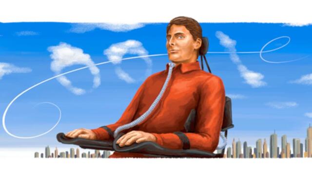Изключителният Кристофър Рийв Супермен почете Гугъл!!! Christopher Reeve Google Doodle Christopher Reeve's 69th Birthday