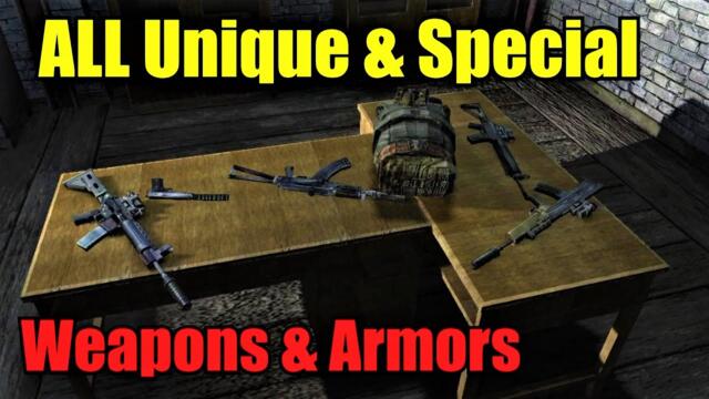S.T.A.L.K.E.R.: Shadow of Chernobyl - ALL Unique & Special Weapons & Armors - How To Get Them !