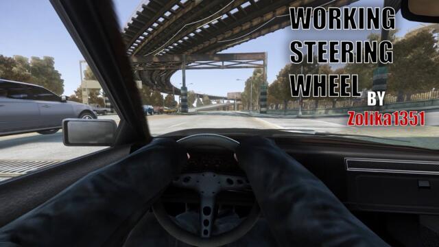 GTA IV Working steering wheel Mod by zolika1351