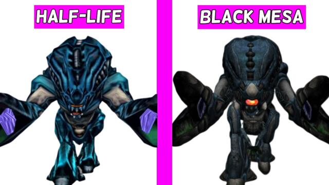 Black Mesa vs. Half-Life - All Xen Creatures Comparison