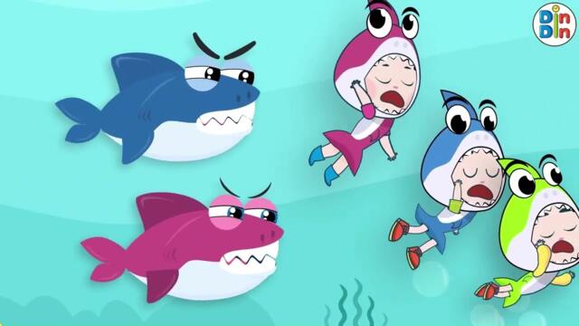 Baby Shark + More Nursery Rhymes & Kids Songs | DinDin Time
