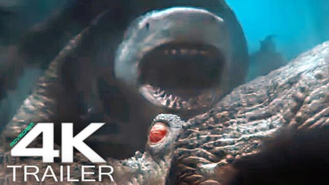 THE MEG 2 - Kraken vs Megalodon Fight Scene (2023) Jason Statham | New Shark Movie Trailers 4K
