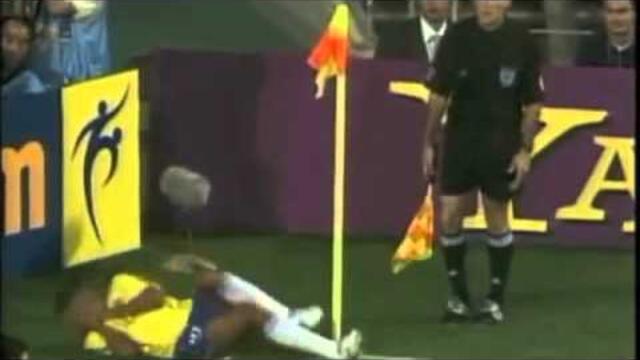 Rivaldo acting fail - World Cup 2002 Oscar winning performance