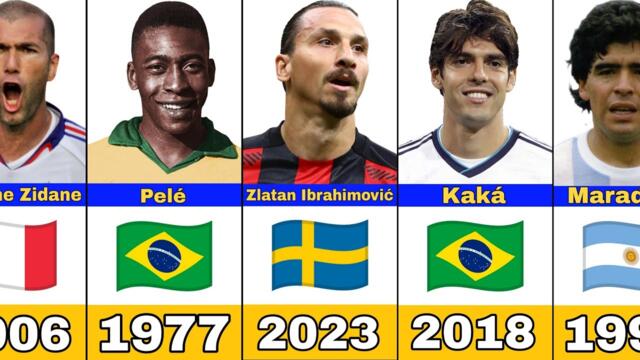 Best Football Players Retired In Every Year (1947-2023)
