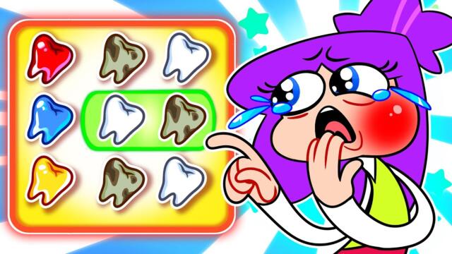 Dental Health: Healthy Teeth VS Hurt Teeth! 🦷✨ Funny English for Kids!