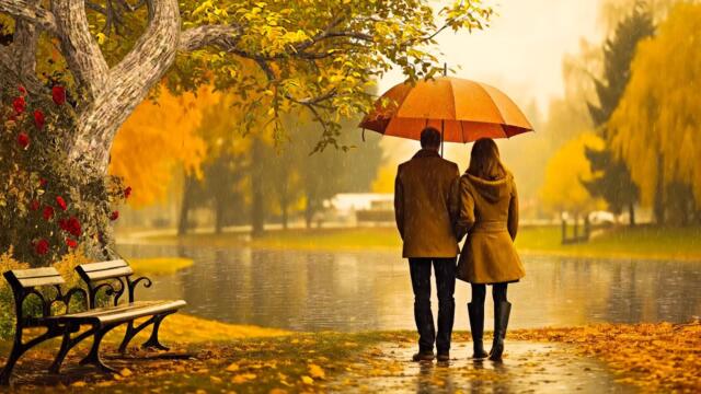 Romantic Guitar Love Songs Of All Time ❤ calm music with the summer rain, melody touches your heart