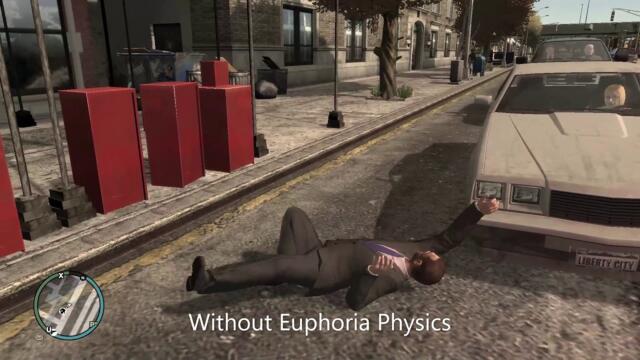 GTA 4 Mod   Forced Ragdoll With Euphoria Physics and Without