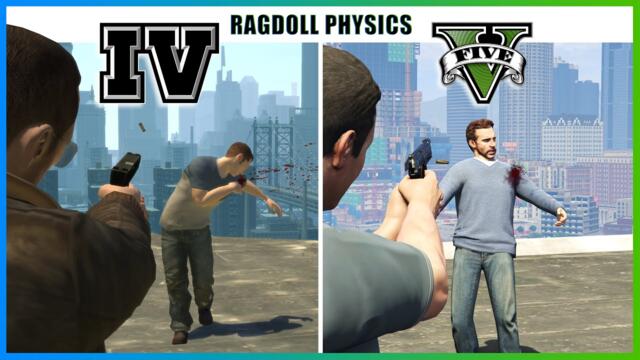Ragdoll Physics Comparison! [GTA 5 vs GTA 4]