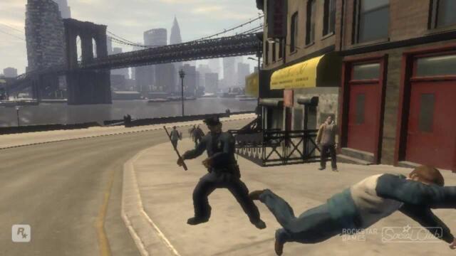 GTA IV LCPDFR Fat Cop Rampage/Ownage with MP40 and nighstick/police baton Video Editor