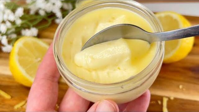 Лимонов крем: без яйца, без нишесте, без брашно! 3 съставки: Невероятно! Лимонов Посет ♥
