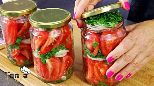 Рецепта за зимнина домати - консервиране на домати в буркани без химия и консерванти