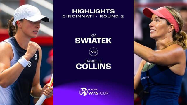 Iga Swiatek vs. Danielle Collins | 2023 Cincinnati Round 2 | WTA Match Highlights