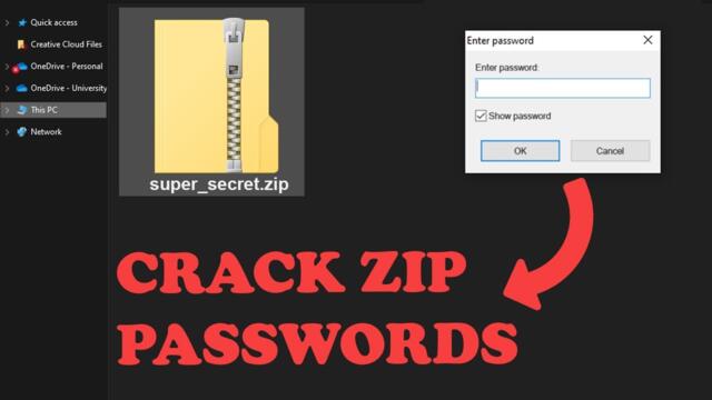 How hackers crack password protected ZIP files