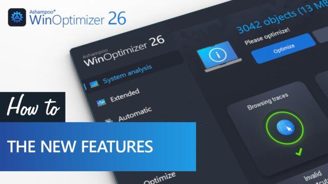 Ashampoo WinOptimizer 26 - The new features
