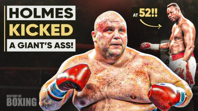 When 52 Year Old Larry Holmes KICKED 350 Pound FAT MAN'S ASS! ...It's worth seeing!