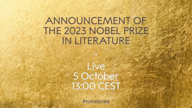 Announcement of the 2023 Nobel Prize in Literature