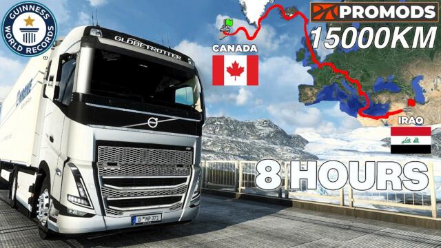 ETS2 ProMods Longest Delivery (Canada to Iraq) North America to Asia | Euro Truck Simulator 2