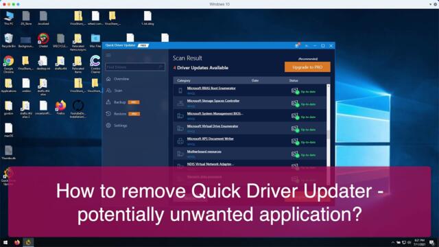Quick Driver Updater removal instructions.
