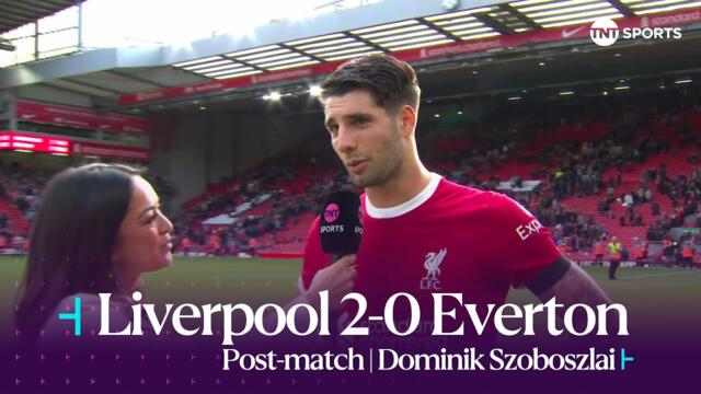 "ANFIELD IS SPECIAL" 🤩 | Dominik Szoboszlai reacts after Derby Day win! | Liverpool 2-0 Everton 🔴🔵