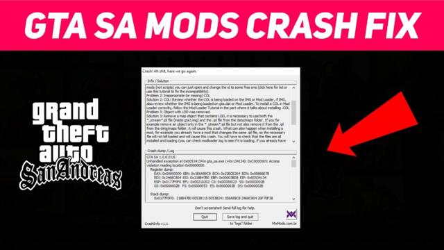 GTA San Andreas MODS Crash Fix | GTA SA Mods Crashing Problem Fix