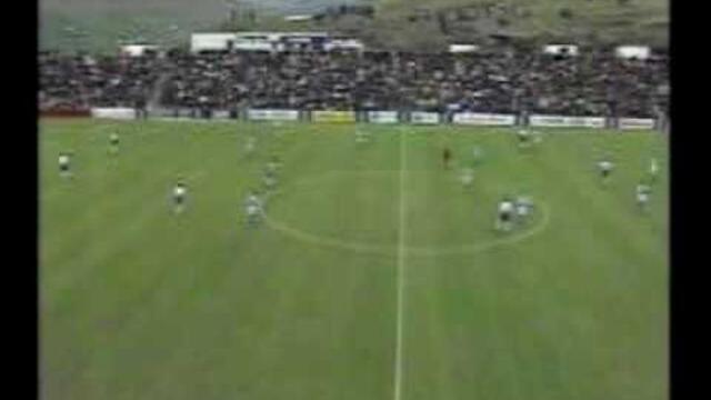 Faroes - Bosnia 2-2. Euro-2000 qualifiers. 1st half. Best ever Faroese display