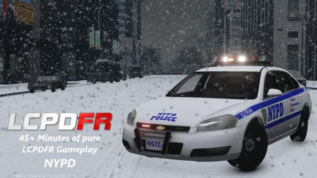 45+ Minutes of pure LCPDFR Gameplay | GTA 4 Snow mod | NYPD