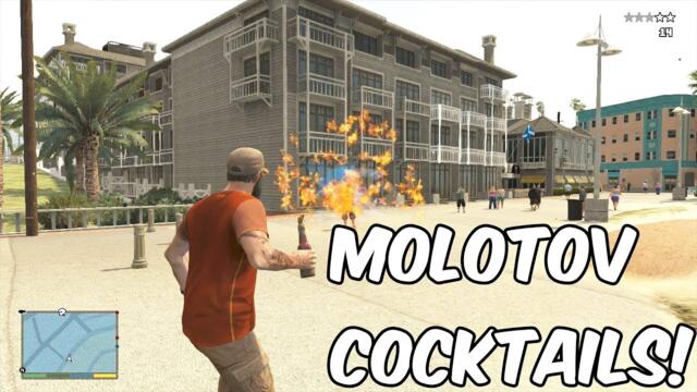 GTA 5: Molotov Cocktail Weapon Gameplay!