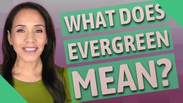 What does Evergreen mean?