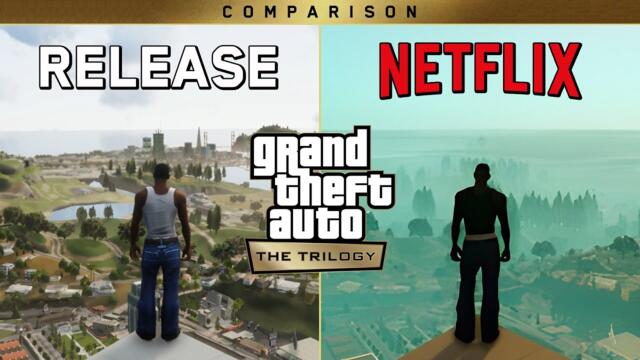 GTA Trilogy: Definitive Edition Release vs Netflix Mobile | Graphics, Physics and Details Comparison