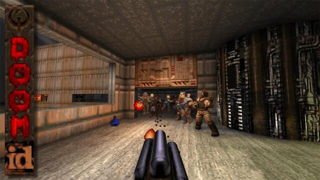 QDOOM full playthrough - Doom: Knee-Deep in the Dead recreation in Quake Remaster - Hard All secrets