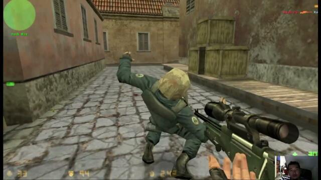Counter Strike Condition Zero DE_INFERNO - Play with my son, against zombie :D (bots with knives)