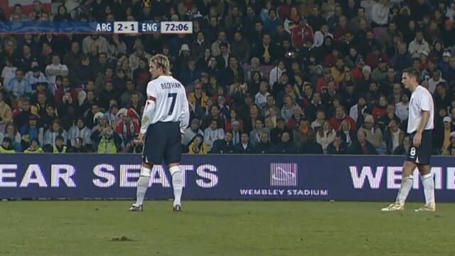 Greatest Comeback ! Beckham / Owen / Rooney / Tevez Legendary Show! Argentina 2-3 England (2005).