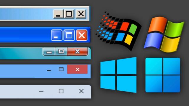 Windows GUI Evolution (1984 - 2023 + Betas)