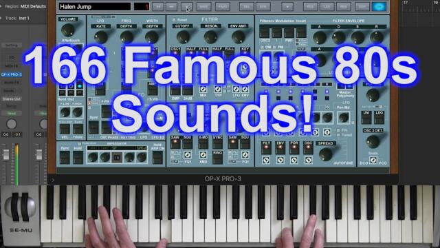 166 Famous 80s Sounds! | How to play | OP-X PRO-3