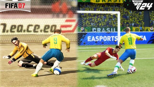 Dribbling The Goalkeeper From FIFA 94 to FC 24
