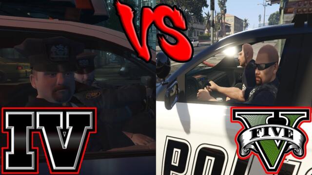LSPD vs LCPD - Police AI (GTA IV vs GTA V)