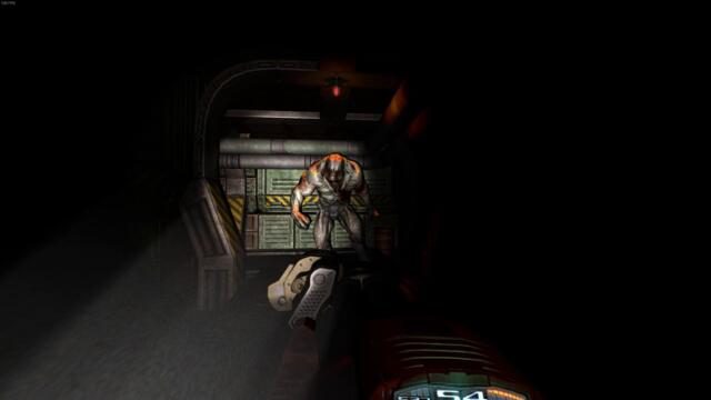 Doom 3 : Resurrection Of Evil - 2 Hell Knights in dark hall