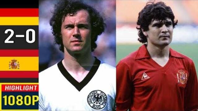 Germany 2 x 0 Spain (Franz Beckenbauer, Camacho) ●1976 UEFA Euro Extended Goals & Highlights