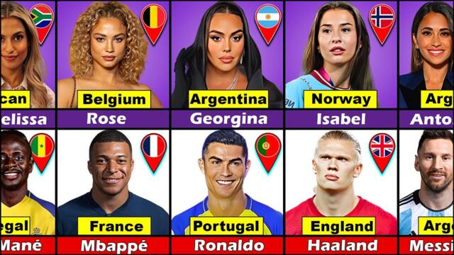 Country Comparison: Famous Footballers and Their Wives/Girlfriends 🔥😱 FT. Ronaldo and Georgina...